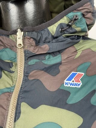 Giacca K-Way donna S mimetica cappuccio