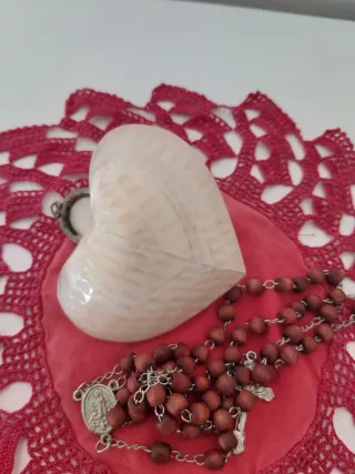 Caixa Madre pérola com Rosário