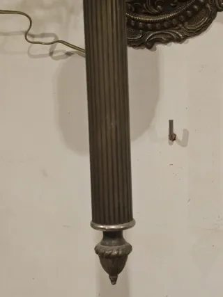 Lámpara Quinquel Vintage Metal y Cristal