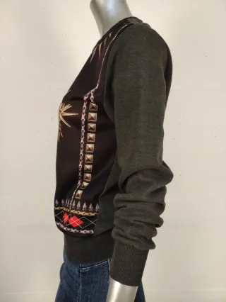 Felpa uomo girocollo con teschio