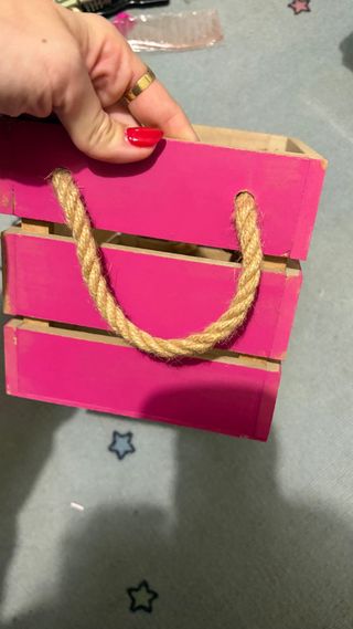 Caja de madera decorativa Margaritas