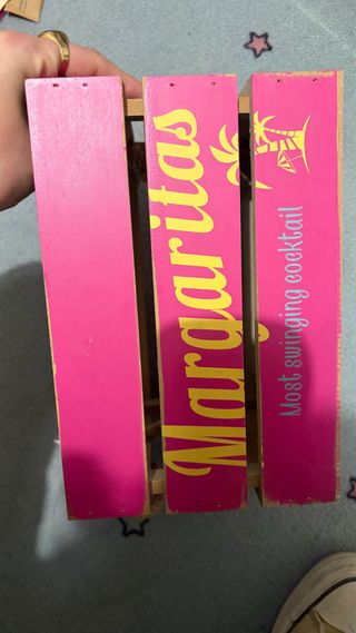 Caja de madera decorativa Margaritas