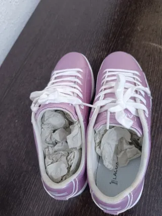 Zapatillas Lacoste Rosa y Blancas