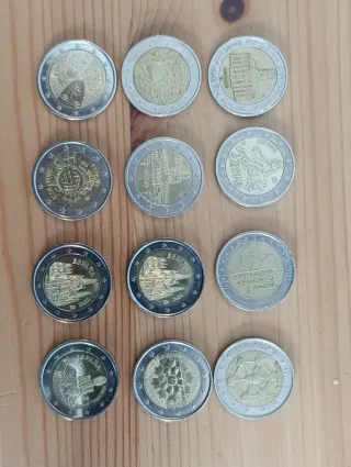 Lote 12 Monedas 2€ Conmemorativas Europa