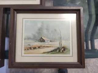 3 Cuadros Paisajes Marrones