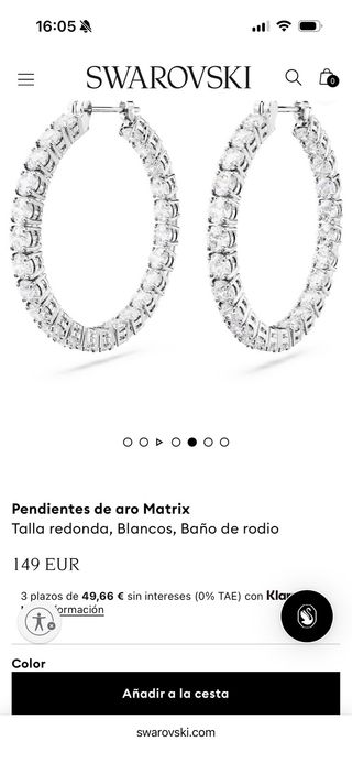 Pendientes Aro Matrix Swarovski