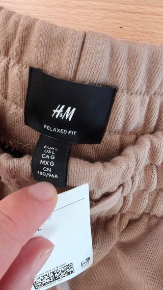 Joggers amplios de algodón H&M - Marrón (L)