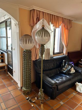 Lámparas Vintage Cristal y Metal