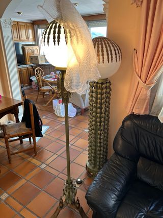 Lámparas Vintage Cristal y Metal