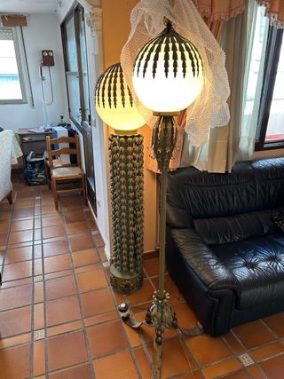 Lámparas Vintage Cristal y Metal