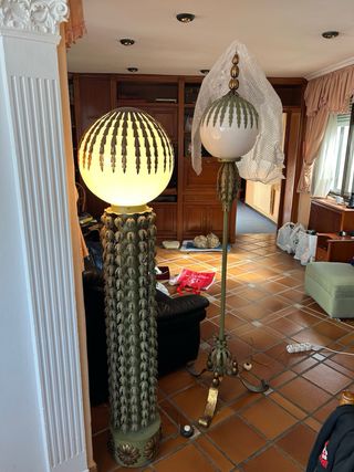 Lámparas Vintage Cristal y Metal