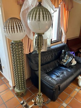 Lámparas Vintage Cristal y Metal