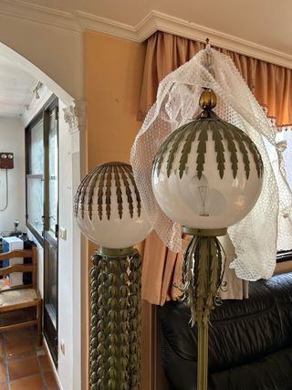 Lámparas Vintage Cristal y Metal