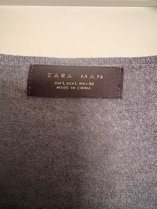 Jersey Zara Hombre Gris