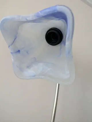 Juego 2 Lámparas Mesa Cristal y Metal