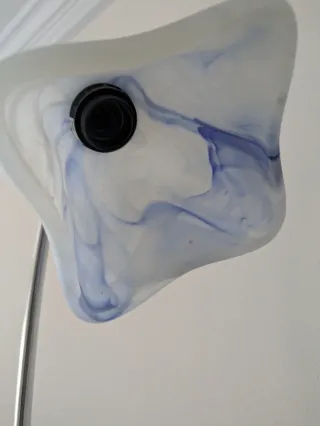 Juego 2 Lámparas Mesa Cristal y Metal