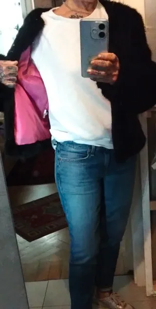 Giacca ecopelliccia nera Gaudi'