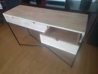 Consola madera blanco 120x40x76 cm