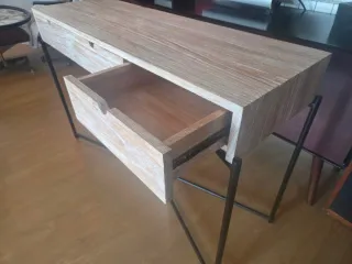 Consola madera blanco 120x40x76 cm