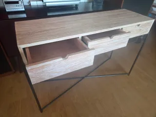 Consola madera blanco 120x40x76 cm