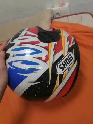 Casco Moto SHOEI Negro Rojo Blanco