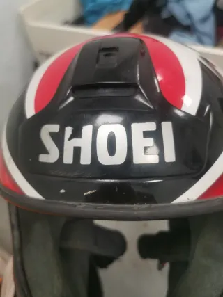 Casco Moto SHOEI Negro Rojo Blanco