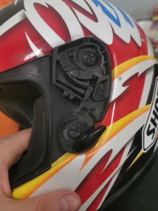 Casco Moto SHOEI Negro Rojo Blanco