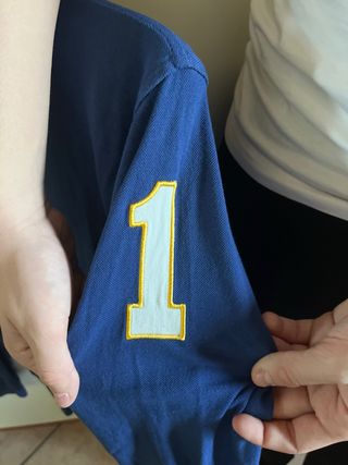 Polo U.S. Polo Assn. blu/giallo manica lunga