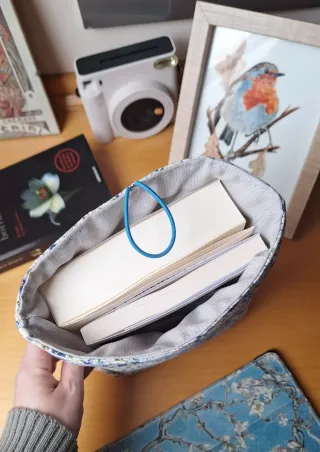 Funda libro / tablet floral azul