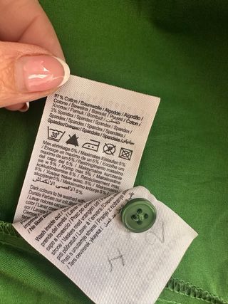 Camisa verde sin mangas Talla M