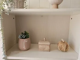 Juego 2 estanterías blancas