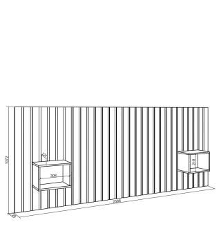 Cabecero Diseño con Mesitas Flotantes