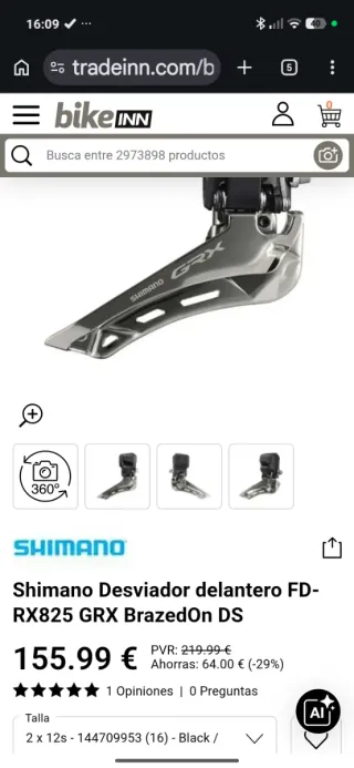 Desviador Shimano GRX 2x12