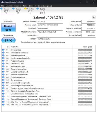 SSD NVMe Sabrent Rocket 1TB PCIe Gen3