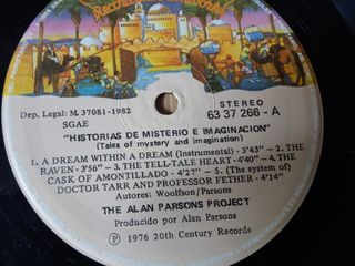 Vinilo The Alan Parsons Project - Historias