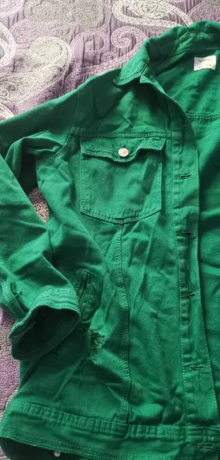 Chaqueta vaquera verde
