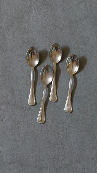 4 Cucchiaini Silver Plated