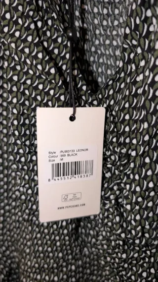 Vestido estampado blanco y negro