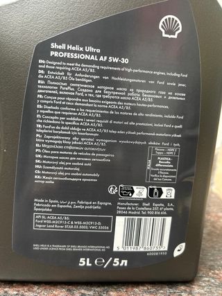 Aceite Shell Helix Ultra 5W-30 5L