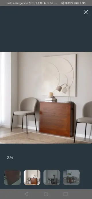 Mesa comedor extensible BANAK madera