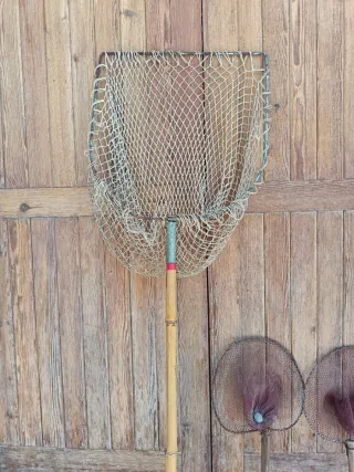 3 Salabres antiguos de caña y madera