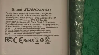 Power bank 20000 mAh