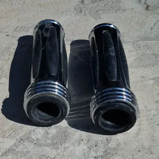 Puños Custom Cromados 22mm con Goma