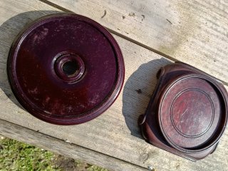 Dos peanas madera vintage