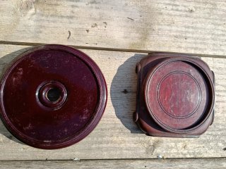 Dos peanas madera vintage