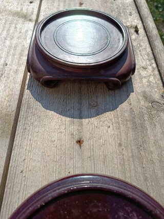 Dos peanas madera vintage