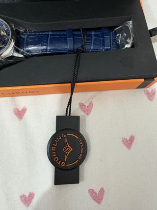 Reloj Stuhrling Hombre Azul y Dorado