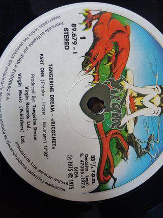 Vinilo Ricochet Tangerine Dream Experimental