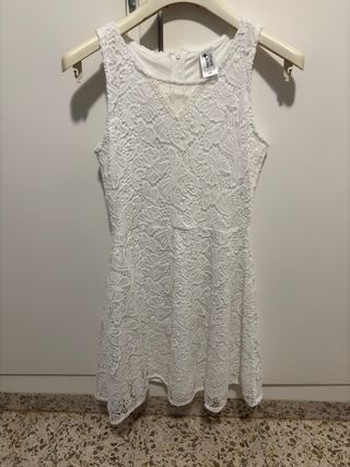 Vestido blanco encaje niña C&A
