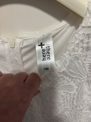 Vestido blanco encaje niña C&A